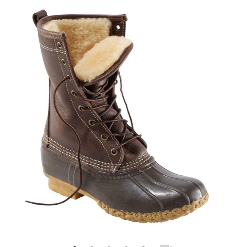 Women’s bean boot shearling lined